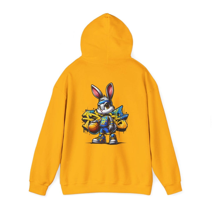 Bascket Ball Bunny Unisex Hoodie - Heliconia - S - Bascket Ball Bunny Unisex Hoodie - Tatoo Tee