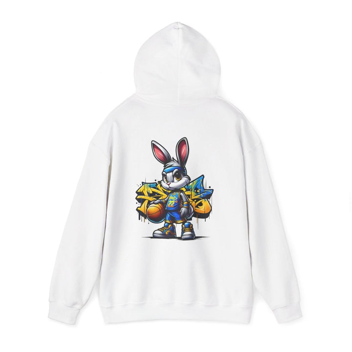Bascket Ball Bunny Unisex Hoodie - Heliconia - S - Bascket Ball Bunny Unisex Hoodie - Tatoo Tee