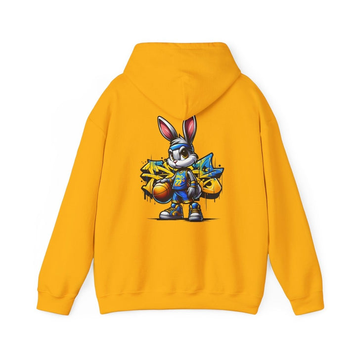 Bascket Ball Bunny Unisex Hoodie - Heliconia - S - Bascket Ball Bunny Unisex Hoodie - Tatoo Tee