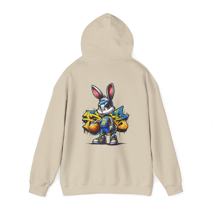 Bascket Ball Bunny Unisex Hoodie - Heliconia - S - Bascket Ball Bunny Unisex Hoodie - Tatoo Tee