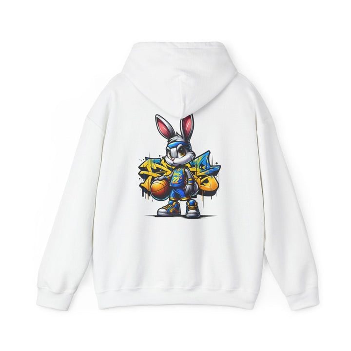 Bascket Ball Bunny Unisex Hoodie - Heliconia - S - Bascket Ball Bunny Unisex Hoodie - Tatoo Tee