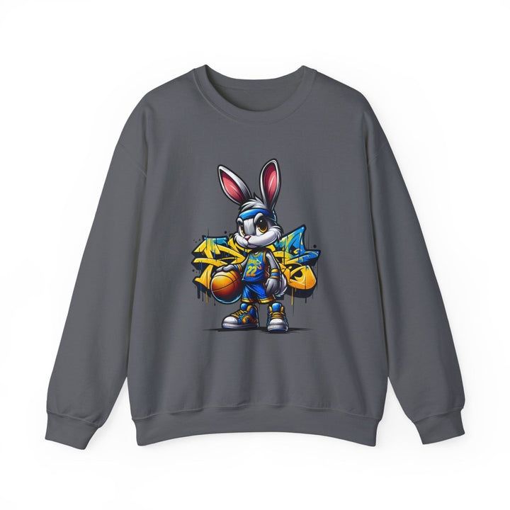 Bascket Ball Bunny Unisex Sweatshirt - S - Antique Cherry Red - Bascket Ball Bunny Unisex Sweatshirt - Tatoo Tee