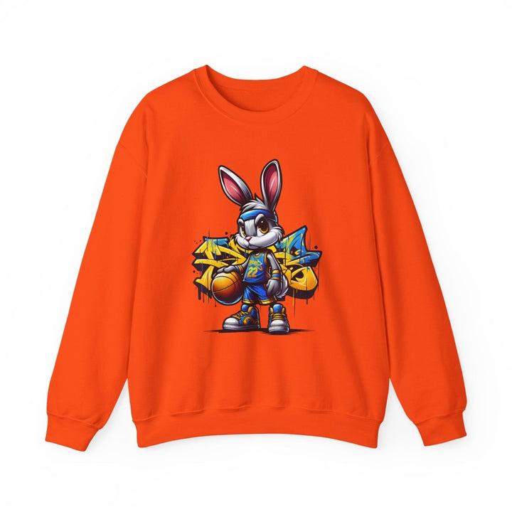 Bascket Ball Bunny Unisex Sweatshirt - S - Antique Cherry Red - Bascket Ball Bunny Unisex Sweatshirt - Tatoo Tee