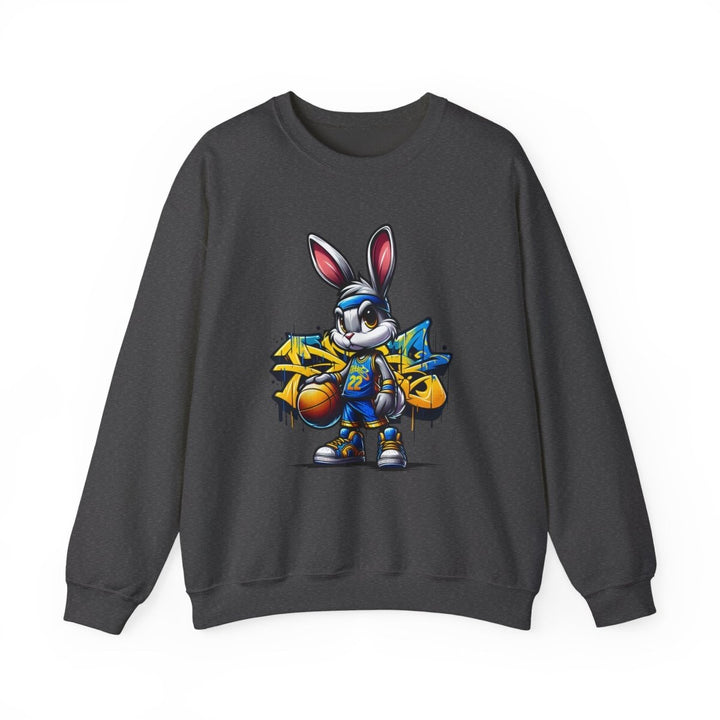 Bascket Ball Bunny Unisex Sweatshirt - S - Antique Cherry Red - Bascket Ball Bunny Unisex Sweatshirt - Tatoo Tee