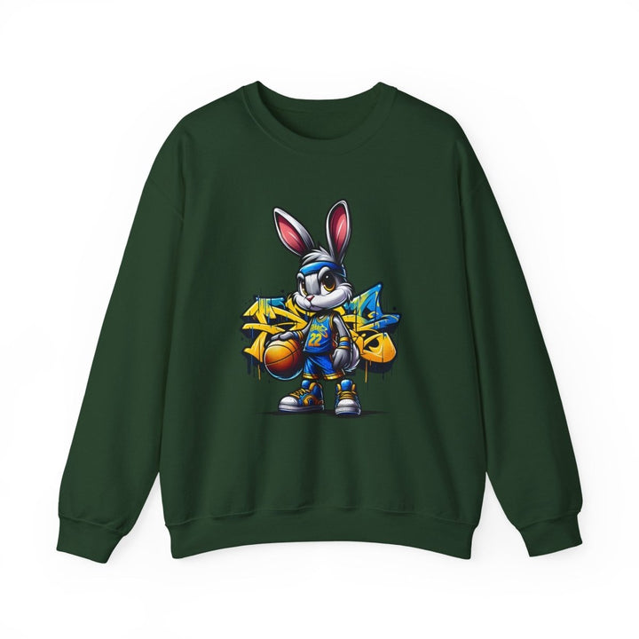 Bascket Ball Bunny Unisex Sweatshirt - S - Antique Cherry Red - Bascket Ball Bunny Unisex Sweatshirt - Tatoo Tee
