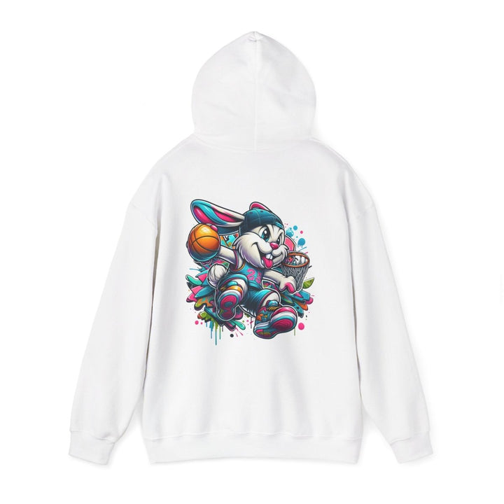 Basketball Bunny Boy Unisex Hoodie - Red - S - Basketball Bunny Boy Unisex Hoodie - Tatoo Tee