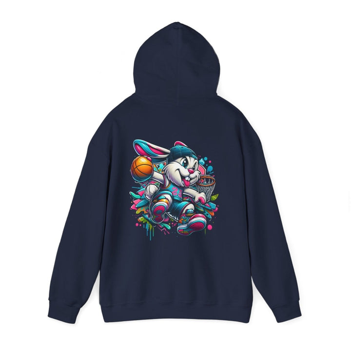 Basketball Bunny Boy Unisex Hoodie - Red - S - Basketball Bunny Boy Unisex Hoodie - Tatoo Tee