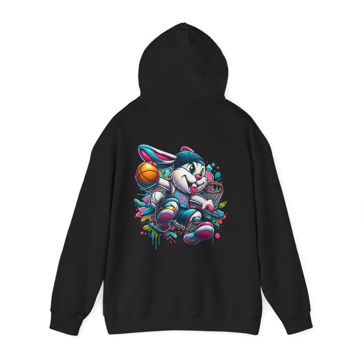 Basketball Bunny Boy Unisex Hoodie - Red - S - Basketball Bunny Boy Unisex Hoodie - Tatoo Tee