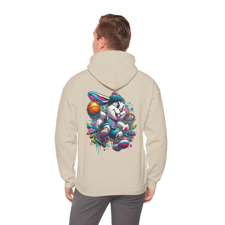 Basketball Bunny Boy Unisex Hoodie - Sand - S - Basketball Bunny Boy Unisex Hoodie - Tatoo Tee