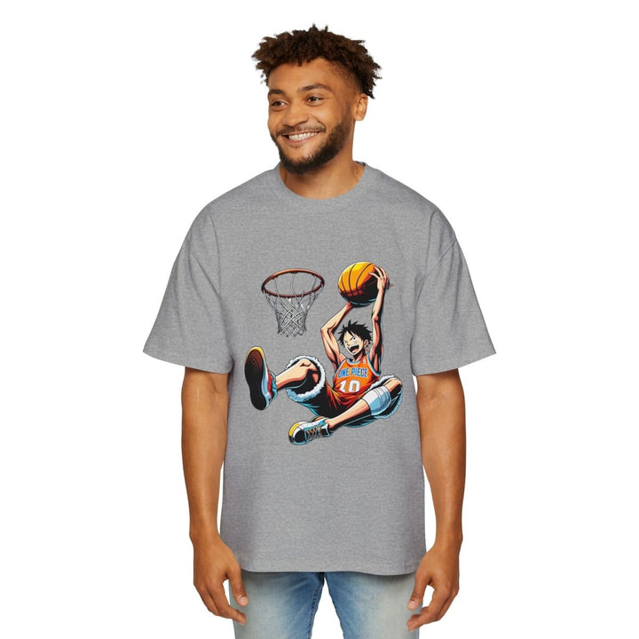Basketball Graphic T-Shirt, Men's Oversized Tee for Sports Fans, Streetwear - S - Athletic Heather - Basketball Graphic T-Shirt, Men's Oversized Tee for Sports Fans, Streetwear - Tatoo Tee