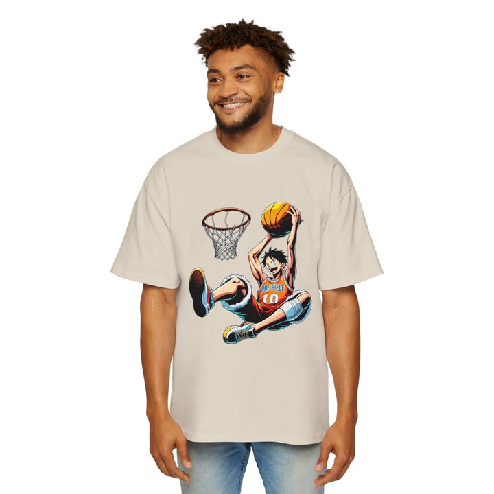 Basketball Graphic T-Shirt, Men's Oversized Tee for Sports Fans, Streetwear - S - Ecru - Basketball Graphic T-Shirt, Men's Oversized Tee for Sports Fans, Streetwear - Tatoo Tee