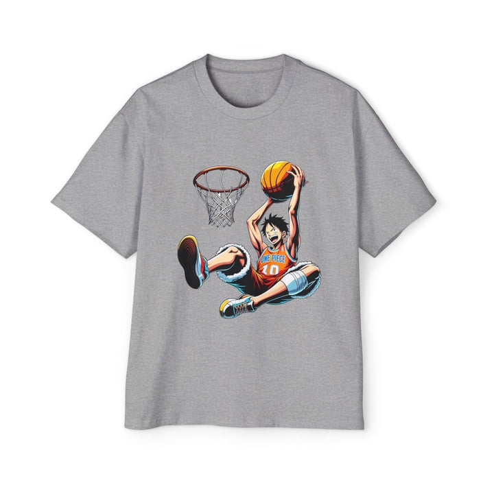 Basketball Graphic T-Shirt, Men's Oversized Tee for Sports Fans, Streetwear - S - Midnight Blue - Basketball Graphic T-Shirt, Men's Oversized Tee for Sports Fans, Streetwear - Tatoo Tee