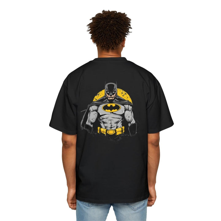 Batman Oversized Tee for Men - Classic Superhero Graphic Shirt - S - Midnight Blue - Batman Oversized Tee for Men - Classic Superhero Graphic Shirt - Tatoo Tee
