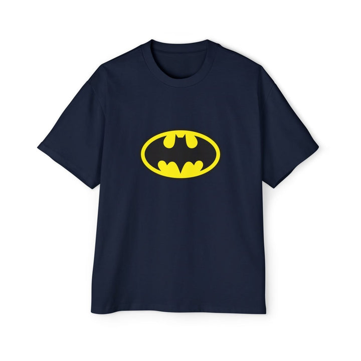Batman Oversized Tee for Men - Classic Superhero Graphic Shirt - S - Midnight Blue - Batman Oversized Tee for Men - Classic Superhero Graphic Shirt - Tatoo Tee