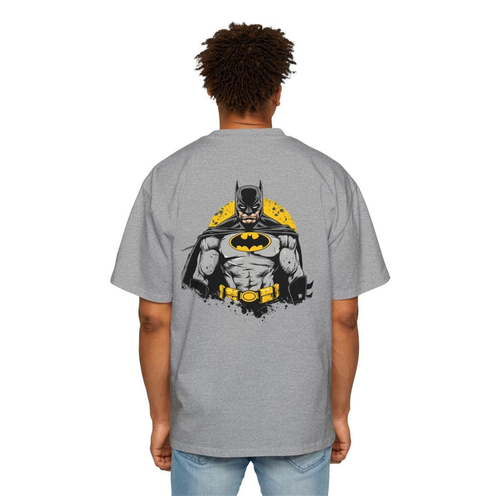 Batman Oversized Tee for Men - Classic Superhero Graphic Shirt - S - Midnight Blue - Batman Oversized Tee for Men - Classic Superhero Graphic Shirt - Tatoo Tee