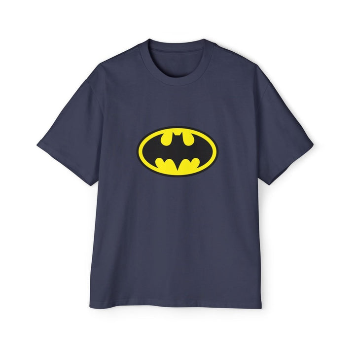 Batman Oversized Tee for Men - Classic Superhero Graphic Shirt - S - Midnight Blue - Batman Oversized Tee for Men - Classic Superhero Graphic Shirt - Tatoo Tee