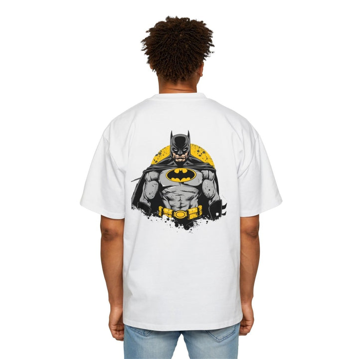 Batman Oversized Tee for Men - Classic Superhero Graphic Shirt - S - Midnight Blue - Batman Oversized Tee for Men - Classic Superhero Graphic Shirt - Tatoo Tee