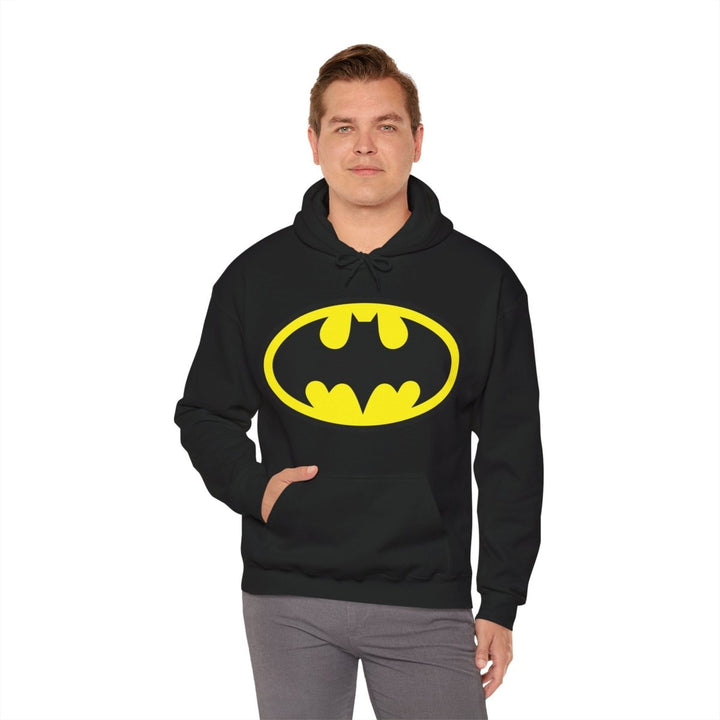 Batman Unisex Heavy Blend Hoodie - Iconic Superhero Sweatshirt - Black - S - Batman Unisex Heavy Blend Hoodie - Iconic Superhero Sweatshirt - Tatoo Tee