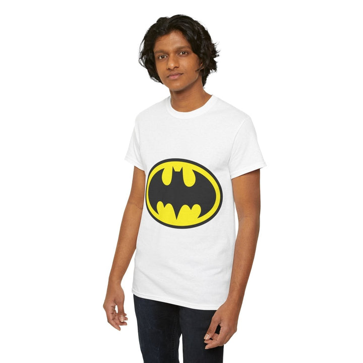 Batman Unisex Heavy Cotton Tee - Comfortable and Stylish Comic - Inspired Apparel - Red - S - Batman Unisex Heavy Cotton Tee - Comfortable and Stylish Comic - Inspired Apparel - Tatoo Tee