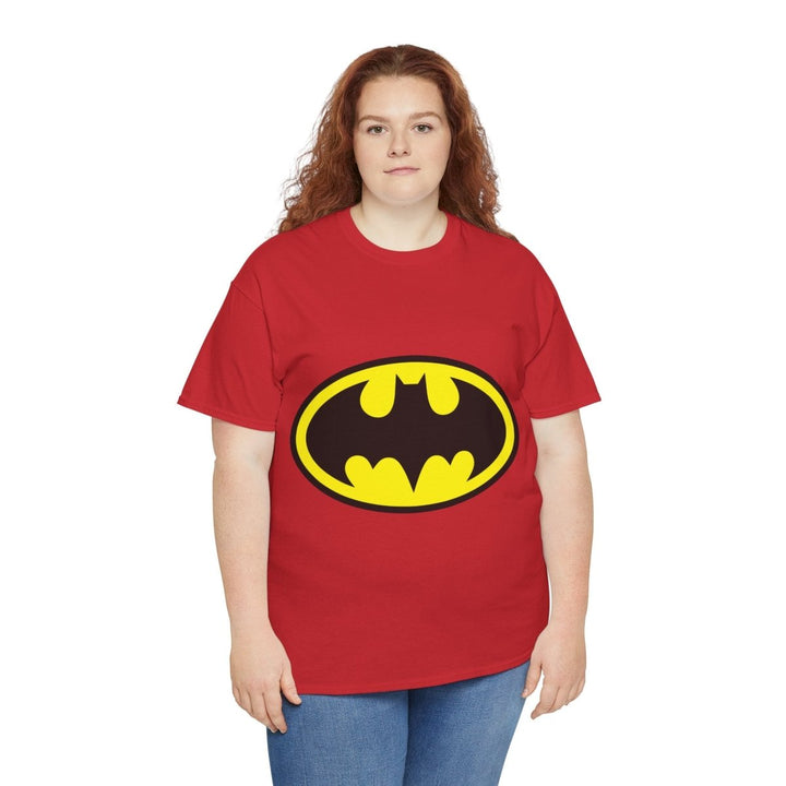 Batman Unisex Heavy Cotton Tee - Comfortable and Stylish Comic - Inspired Apparel - Red - S - Batman Unisex Heavy Cotton Tee - Comfortable and Stylish Comic - Inspired Apparel - Tatoo Tee