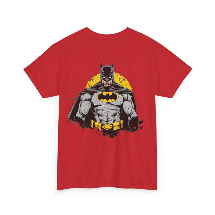 Batman Unisex Heavy Cotton Tee - Comfortable and Stylish Comic - Inspired Apparel - Red - S - Batman Unisex Heavy Cotton Tee - Comfortable and Stylish Comic - Inspired Apparel - Tatoo Tee