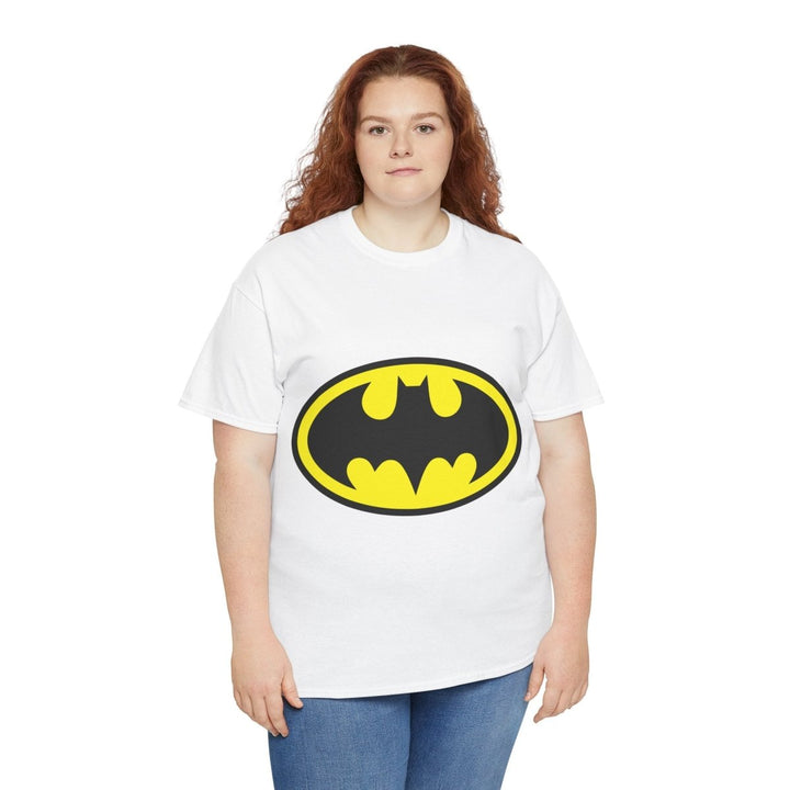Batman Unisex Heavy Cotton Tee - Comfortable and Stylish Comic - Inspired Apparel - White - S - Batman Unisex Heavy Cotton Tee - Comfortable and Stylish Comic - Inspired Apparel - Tatoo Tee