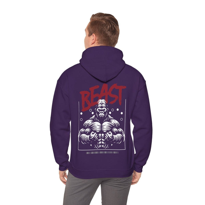Beast Mode Graphic Heavy Blend Hoodie for Fitness Enthusiasts - Purple - S - Beast Mode Graphic Heavy Blend Hoodie for Fitness Enthusiasts - Tatoo Tee
