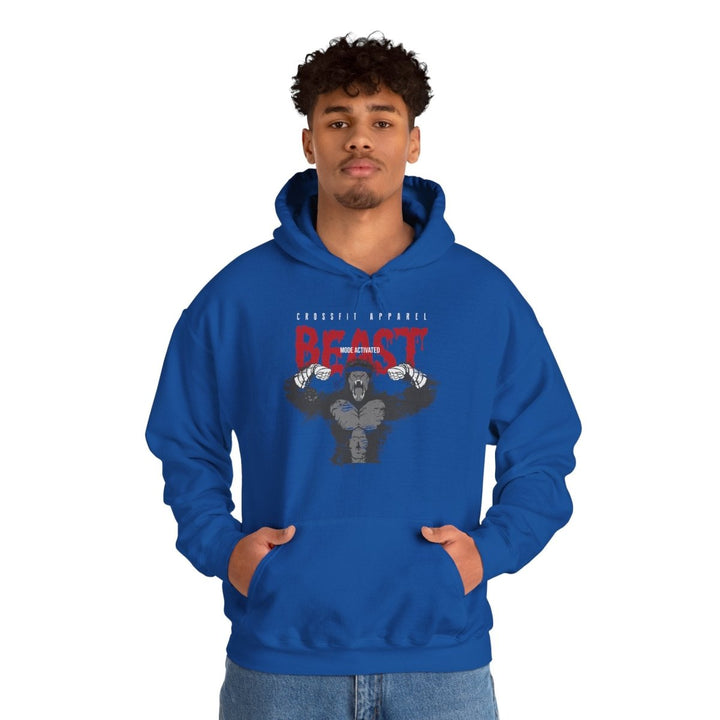 Beast Mode Graphic Heavy Blend Hoodie for Fitness Enthusiasts - Royal - S - Beast Mode Graphic Heavy Blend Hoodie for Fitness Enthusiasts - Tatoo Tee