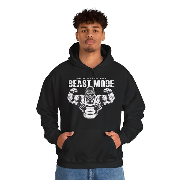 Beast Mode Unisex Hooded Sweatshirt - Motivational Gym Apparel - Black - S - Beast Mode Unisex Hooded Sweatshirt - Motivational Gym Apparel - Tatoo Tee
