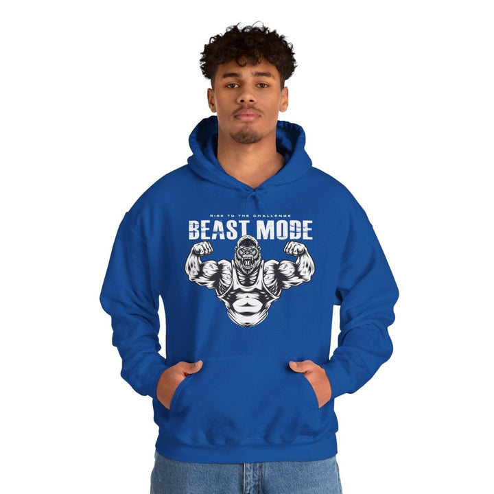 Beast Mode Unisex Hooded Sweatshirt - Motivational Gym Apparel - Royal - S - Beast Mode Unisex Hooded Sweatshirt - Motivational Gym Apparel - Tatoo Tee