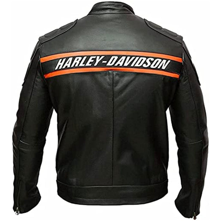 Bill Goldberg Harley Davidson Biker Leather Jacket - XS - Bill Goldberg Harley Davidson Biker Leather Jacket - Tatoo Tee