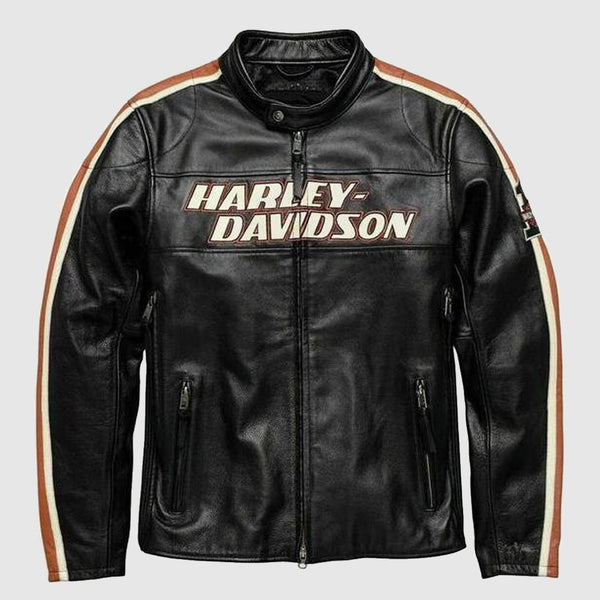 Black Harley Davidson Biker Motorcycle Jacket Motor