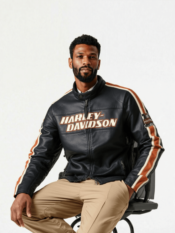 Black Harley Davidson Biker Motorcycle Jacket Motor - XS - Black Harley Davidson Biker Motorcycle Jacket Motor - Tatoo Tee