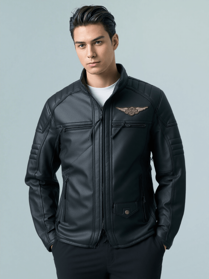 Black Harley Davidson Passion Velocity Leather Jacket - XS - Black Harley Davidson Passion Velocity Leather Jacket - Tatoo Tee
