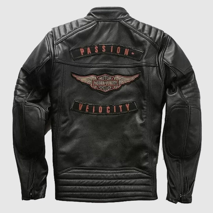 Black Harley Davidson Passion Velocity Leather Jacket - XS - Black Harley Davidson Passion Velocity Leather Jacket - Tatoo Tee