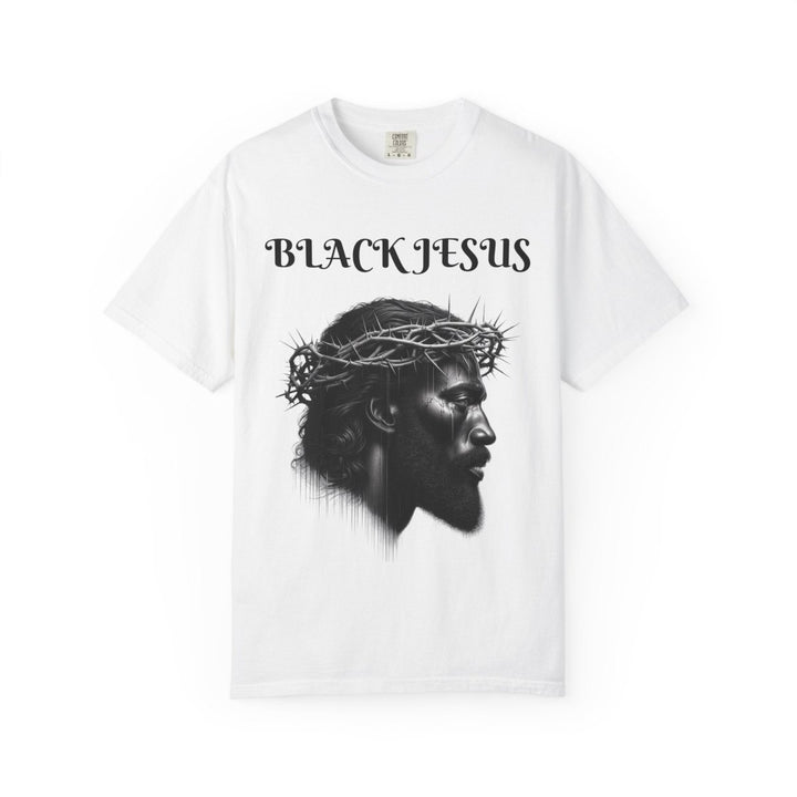 Black Jesus Unisex Garment - Dyed T-shirt, Vintage Graphic Tee - Red - S - Black Jesus Unisex Garment - Dyed T-shirt, Vintage Graphic Tee - Tatoo Tee