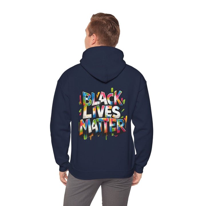 Black Lives Matter Unisex Hoodie - Navy - S - Black Lives Matter Unisex Hoodie - Tatoo Tee
