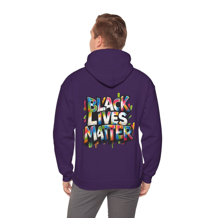 Black Lives Matter Unisex Hoodie - Purple - S - Black Lives Matter Unisex Hoodie - Tatoo Tee