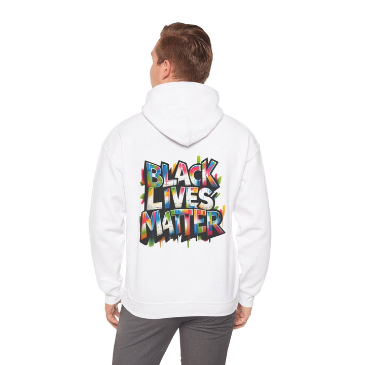 Black Lives Matter Unisex Hoodie - White - S - Black Lives Matter Unisex Hoodie - Tatoo Tee