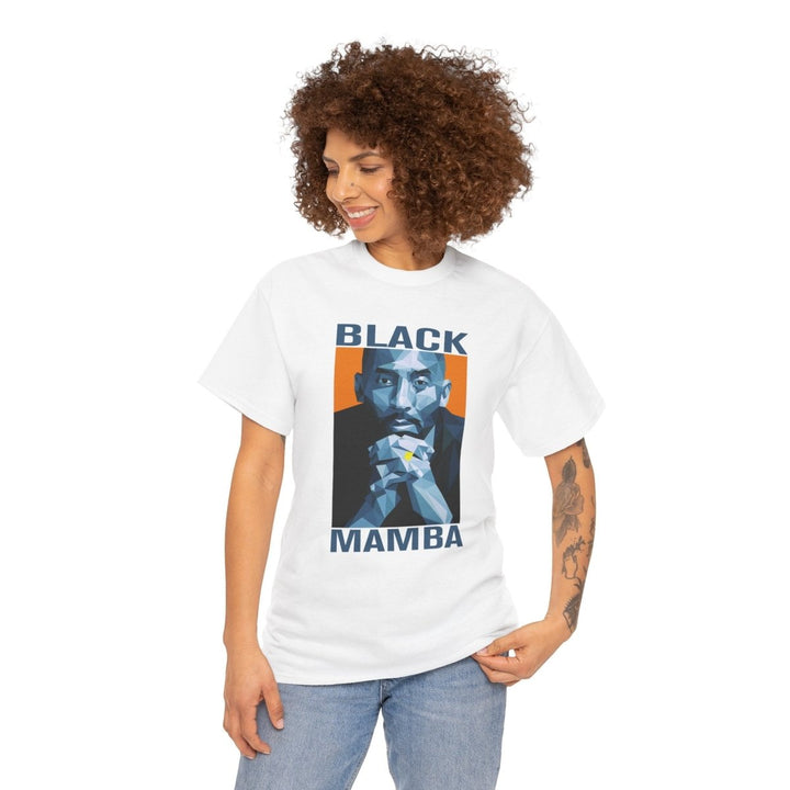 Black Mamba Unisex Heavy Cotton Tee - Tribute T-Shirt for Sports Enthusiasts - White - S - Black Mamba Unisex Heavy Cotton Tee - Tribute T-Shirt for Sports Enthusiasts - Tatoo Tee