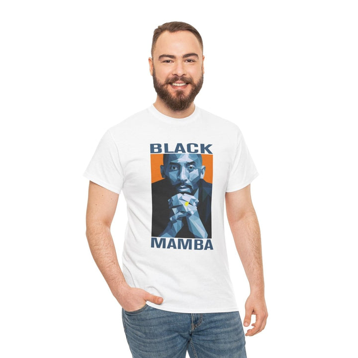 Black Mamba Unisex Heavy Cotton Tee - Tribute T-Shirt for Sports Enthusiasts - White - S - Black Mamba Unisex Heavy Cotton Tee - Tribute T-Shirt for Sports Enthusiasts - Tatoo Tee