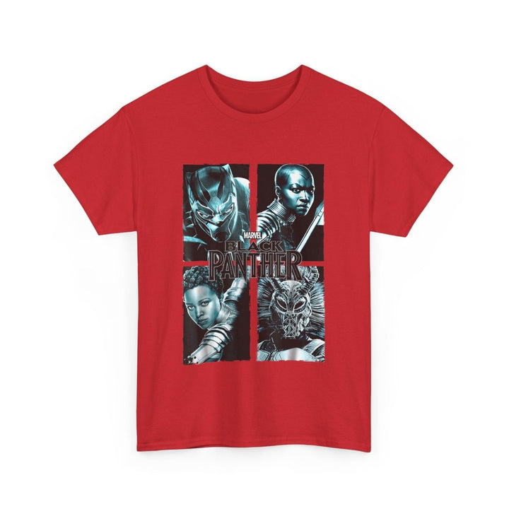 Black Panther Graphic Unisex Heavy Cotton Tee - Marvel Superhero T-Shirt - Red - S - Black Panther Graphic Unisex Heavy Cotton Tee - Marvel Superhero T-Shirt - Tatoo Tee