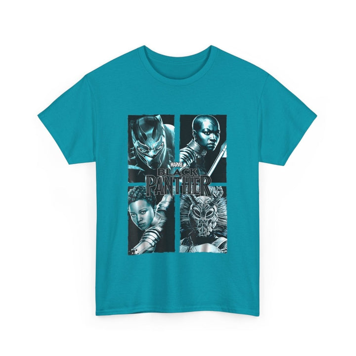 Black Panther Graphic Unisex Heavy Cotton Tee - Marvel Superhero T-Shirt - Red - S - Black Panther Graphic Unisex Heavy Cotton Tee - Marvel Superhero T-Shirt - Tatoo Tee