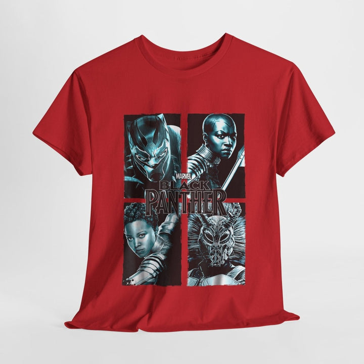 Black Panther Graphic Unisex Heavy Cotton Tee - Marvel Superhero T-Shirt - Red - S - Black Panther Graphic Unisex Heavy Cotton Tee - Marvel Superhero T-Shirt - Tatoo Tee