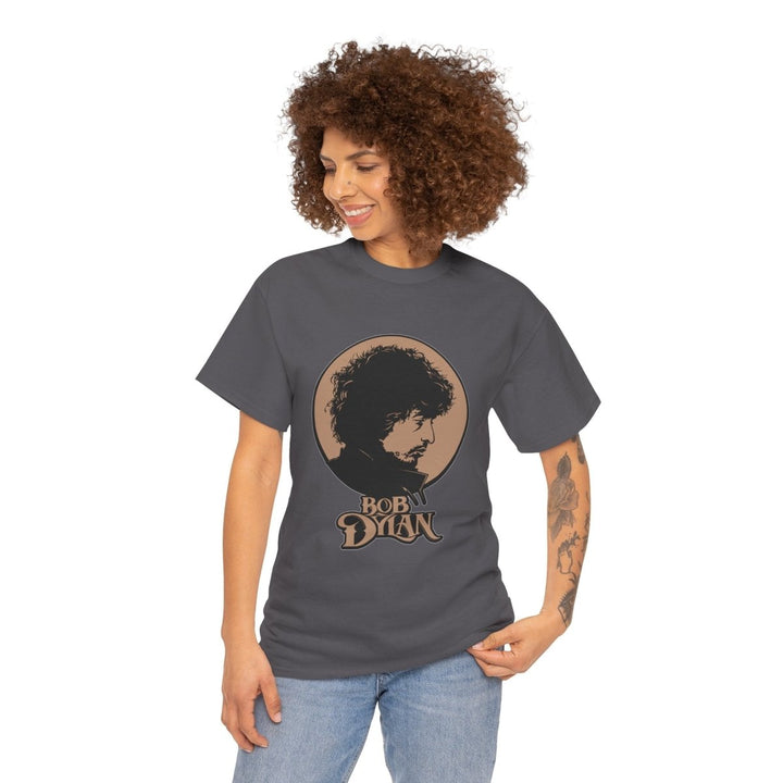 Bobby Dylan Unisex Heavy Cotton Tee - Retro Music Graphic T-Shirt - Charcoal - S - Bobby Dylan Unisex Heavy Cotton Tee - Retro Music Graphic T-Shirt - Tatoo Tee