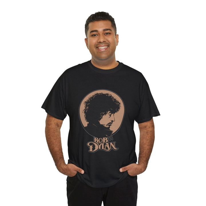 Bobby Dylan Unisex Heavy Cotton Tee - Retro Music Graphic T-Shirt - Navy - S - Bobby Dylan Unisex Heavy Cotton Tee - Retro Music Graphic T-Shirt - Tatoo Tee