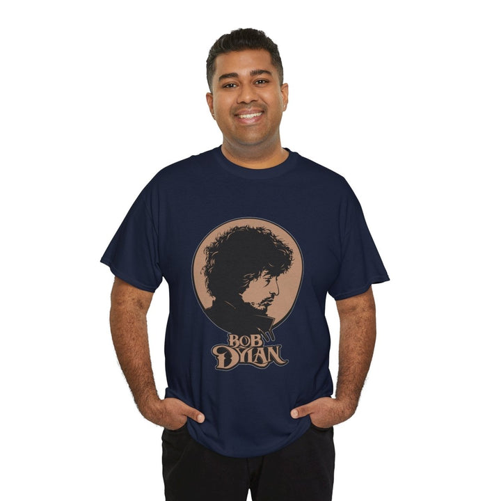 Bobby Dylan Unisex Heavy Cotton Tee - Retro Music Graphic T-Shirt - Navy - S - Bobby Dylan Unisex Heavy Cotton Tee - Retro Music Graphic T-Shirt - Tatoo Tee