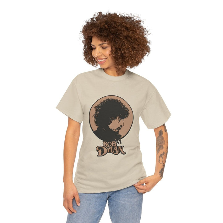 Bobby Dylan Unisex Heavy Cotton Tee - Retro Music Graphic T-Shirt - Sand - S - Bobby Dylan Unisex Heavy Cotton Tee - Retro Music Graphic T-Shirt - Tatoo Tee