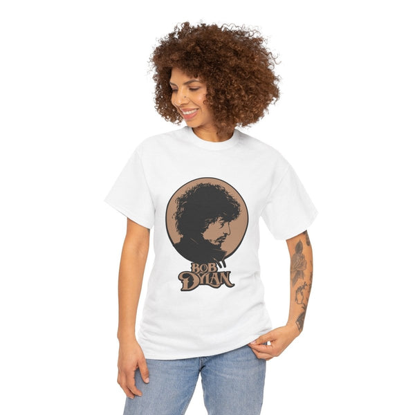 Bobby Dylan Unisex Heavy Cotton Tee - Retro Music Graphic T-Shirt - White - S - Bobby Dylan Unisex Heavy Cotton Tee - Retro Music Graphic T-Shirt - Tatoo Tee