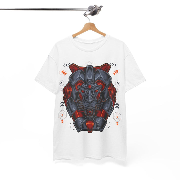 Bold Graphic Lion Unisex Heavy Cotton Tee - Streetwear Inspired - Purple - S - Bold Graphic Lion Unisex Heavy Cotton Tee - Streetwear Inspired - Tatoo Tee